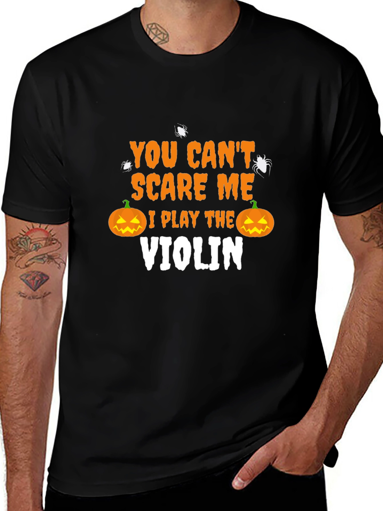 Halloween Violinist T-Shirt - You Cant Scare Me!