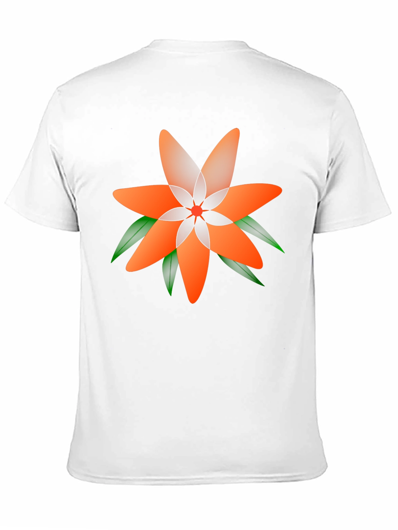 Geometric Floral Tee - Stylish Black T-Shirt