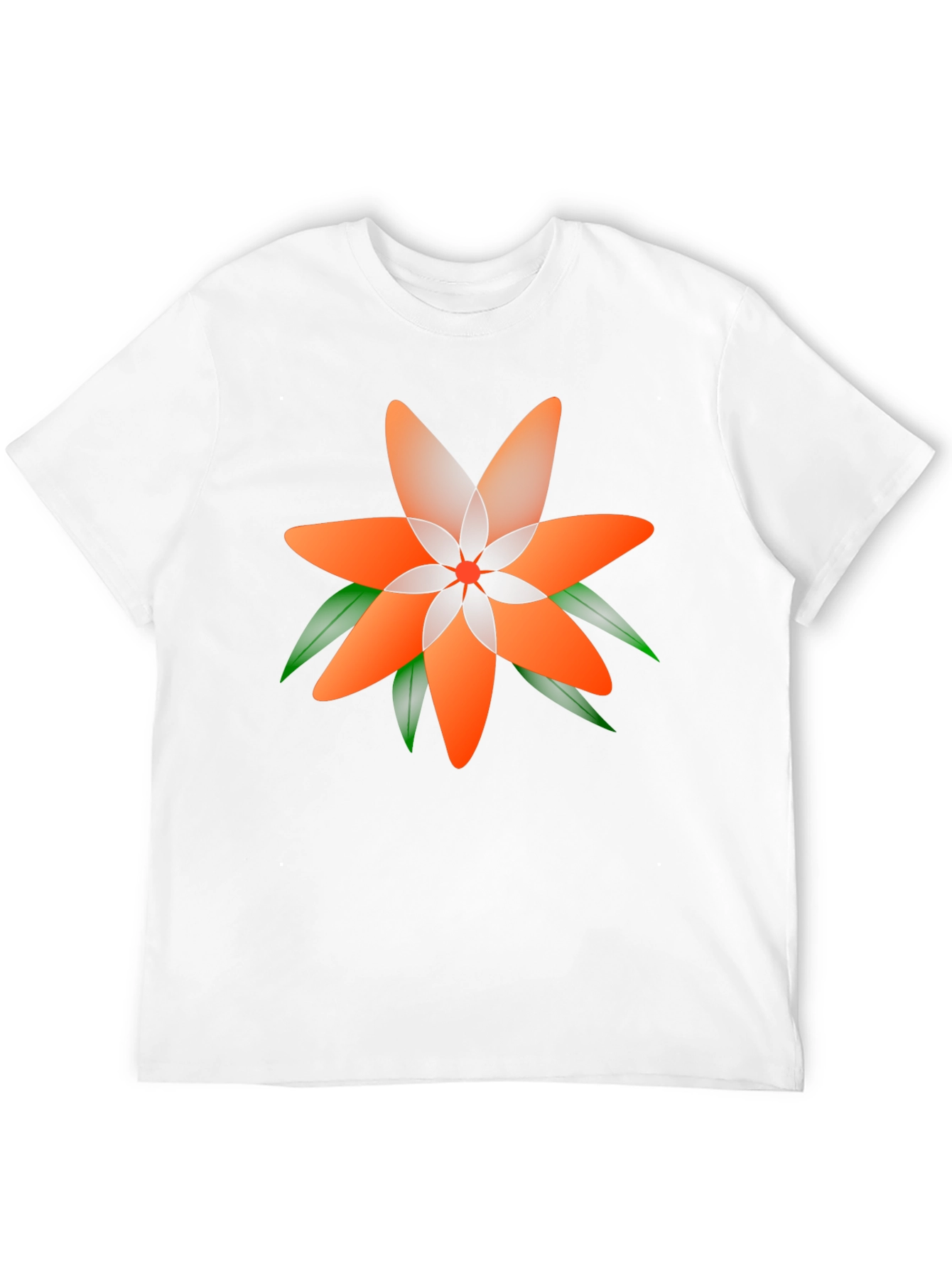 Geometric Floral Tee - Stylish Black T-Shirt