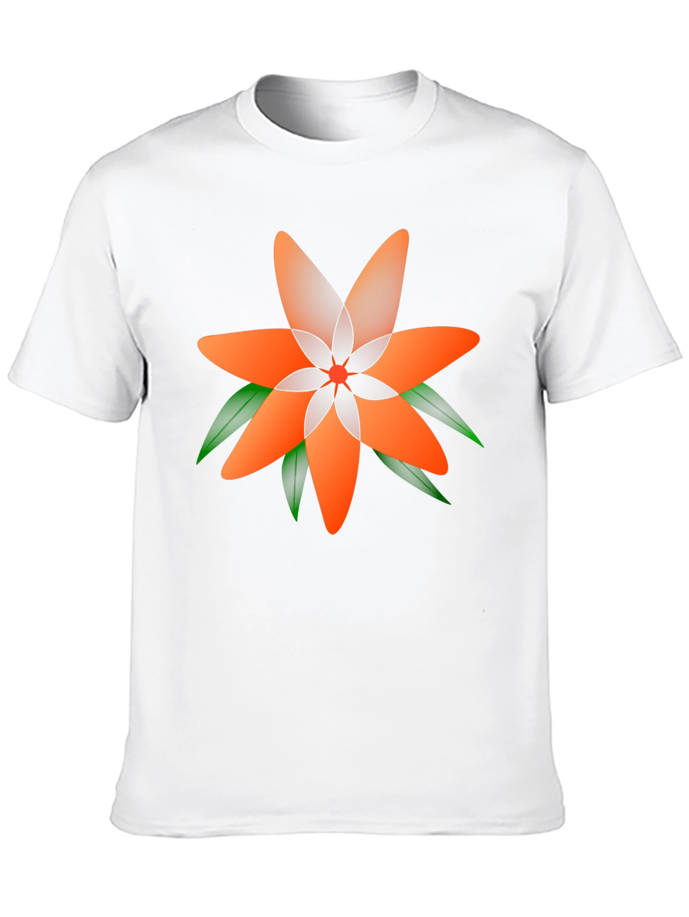 Geometric Floral Tee - Stylish Black T-Shirt