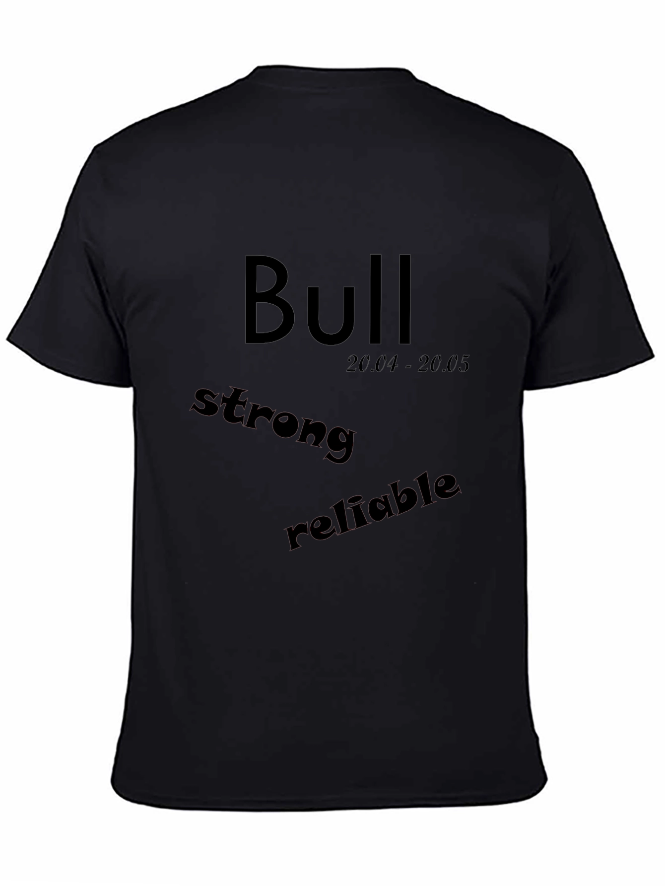 Taurus Zodiac Black T-Shirt - Bull Strong Reliable