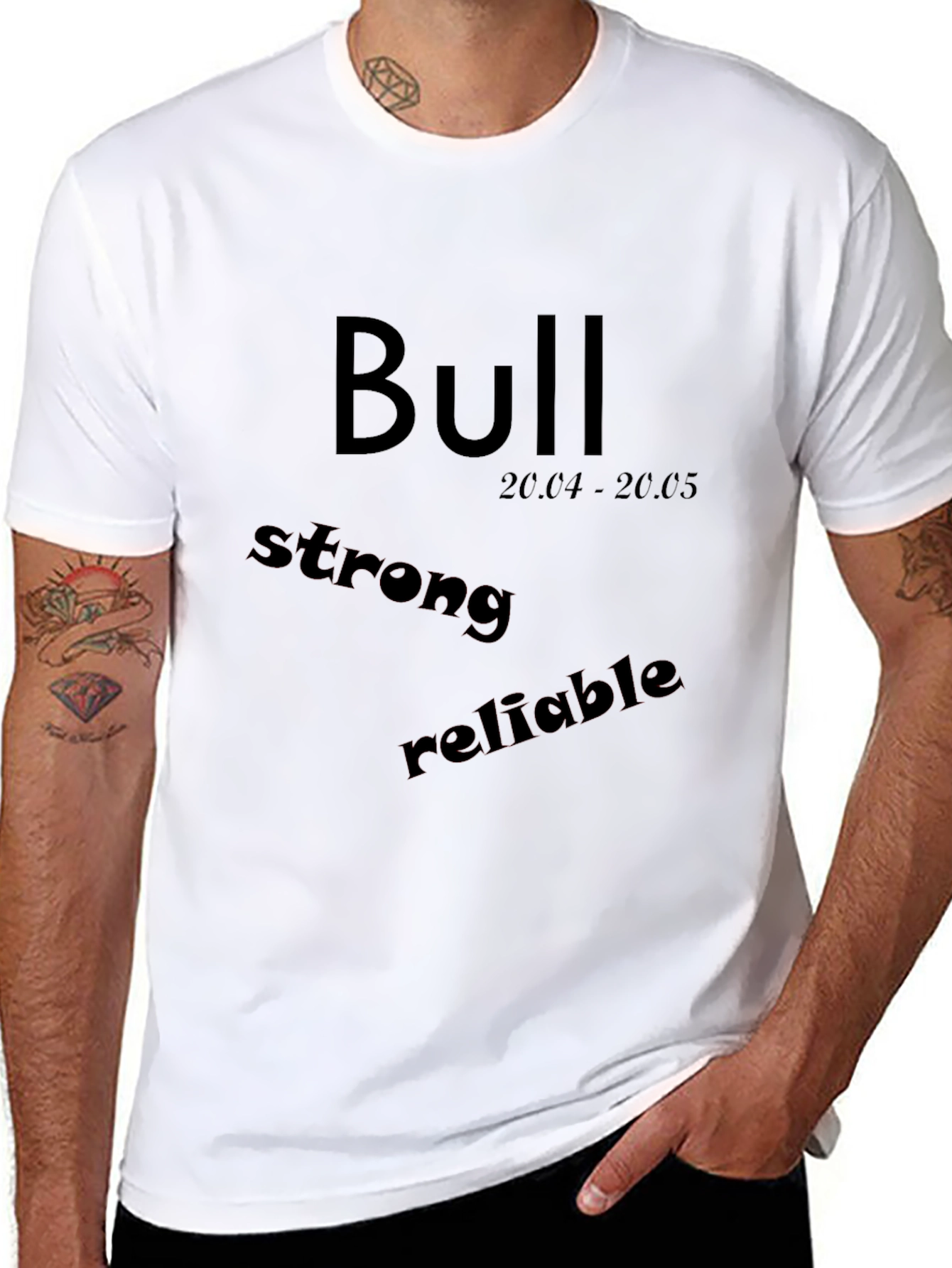 Taurus Zodiac Black T-Shirt - Bull Strong Reliable