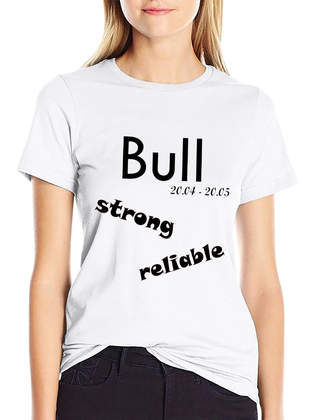 Taurus Zodiac Black T-Shirt - Bull Strong Reliable
