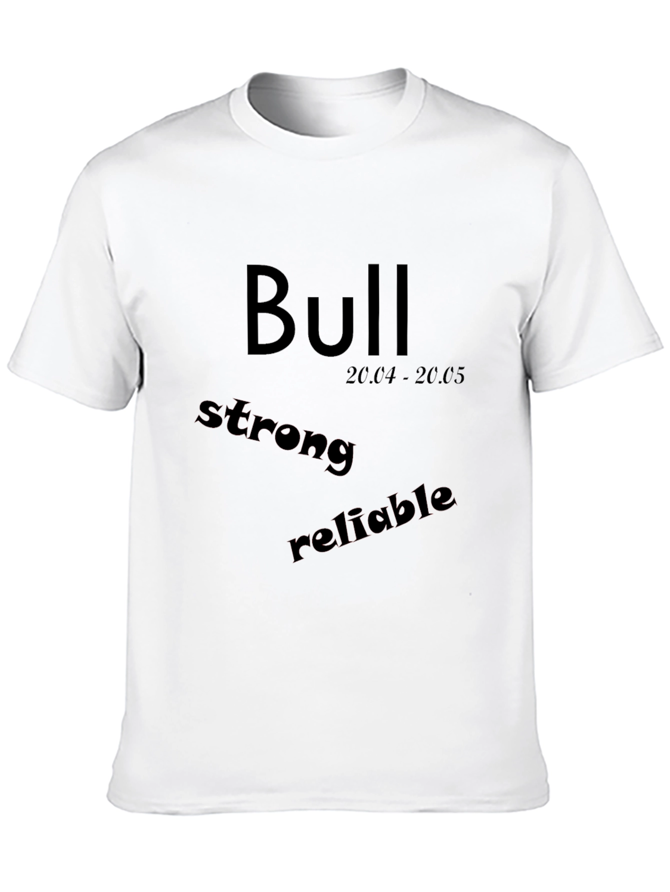 Taurus Zodiac Black T-Shirt - Bull Strong Reliable