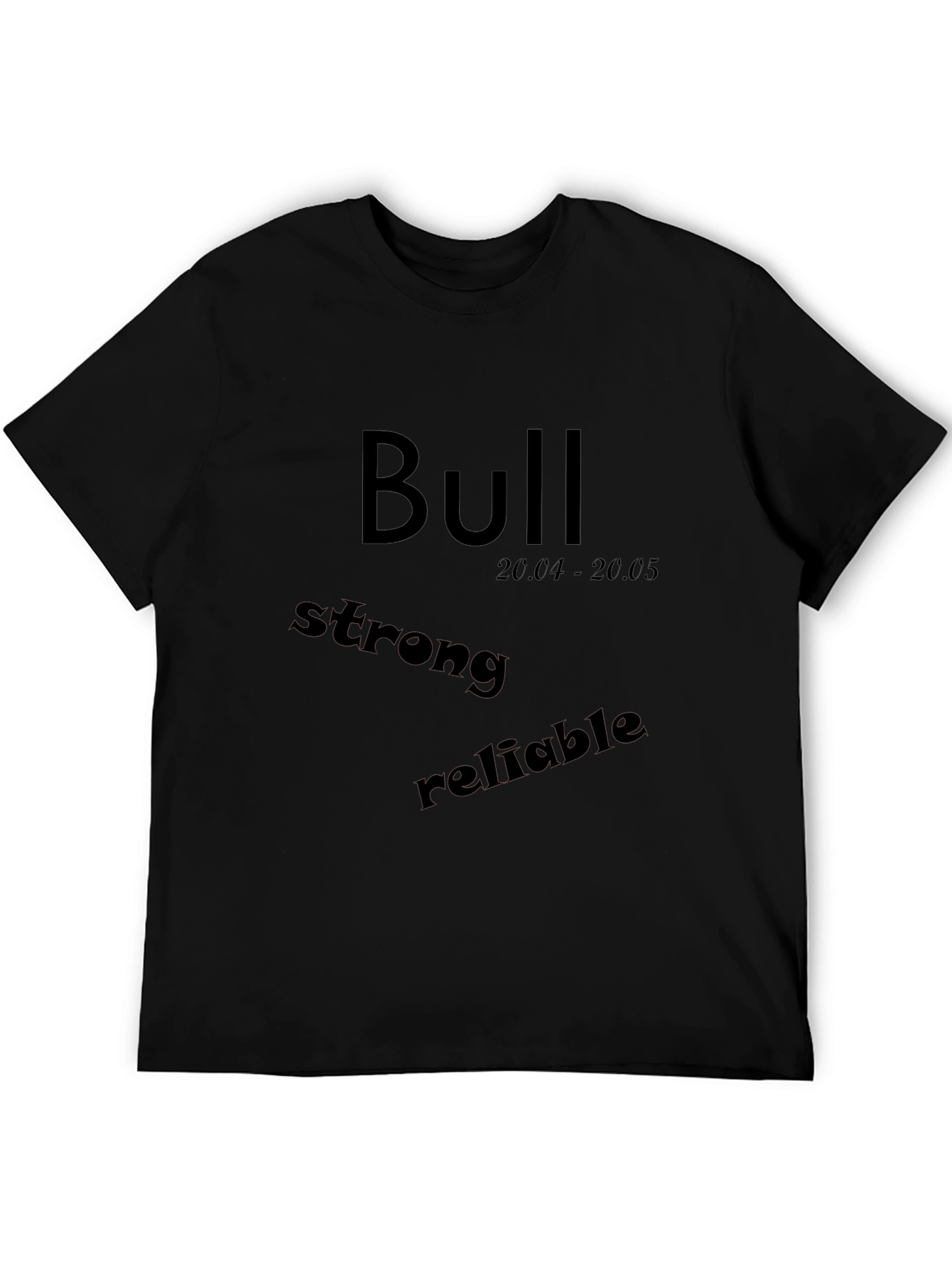 Taurus Zodiac Black T-Shirt - Bull Strong Reliable