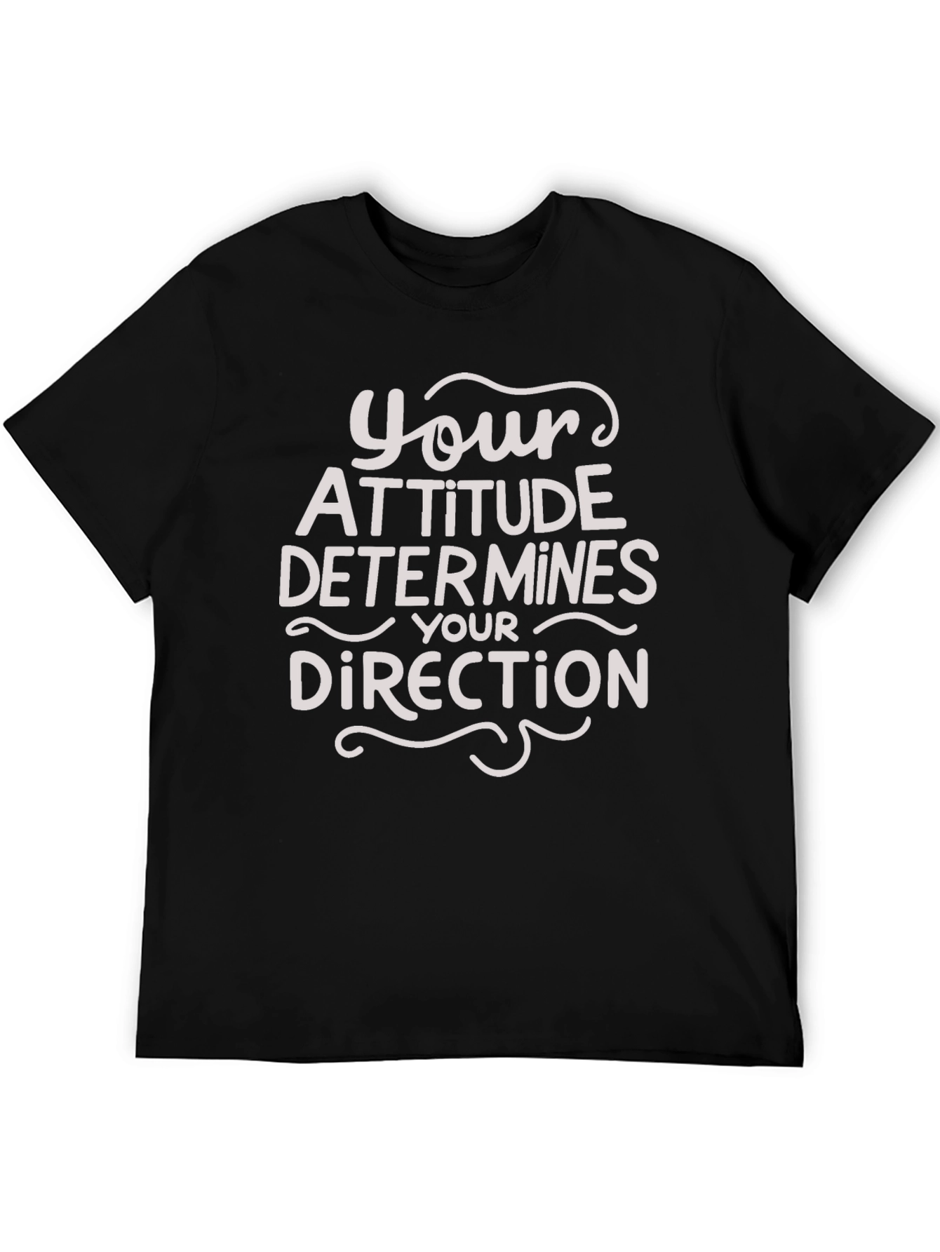 Attitude Determines Direction Graphic Tee - Black