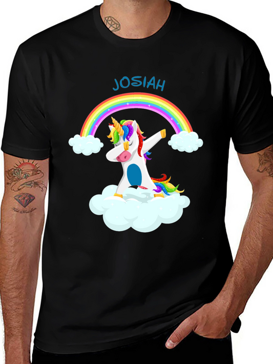 Rainbow Unicorn Dabbing T-Shirt - Personalized