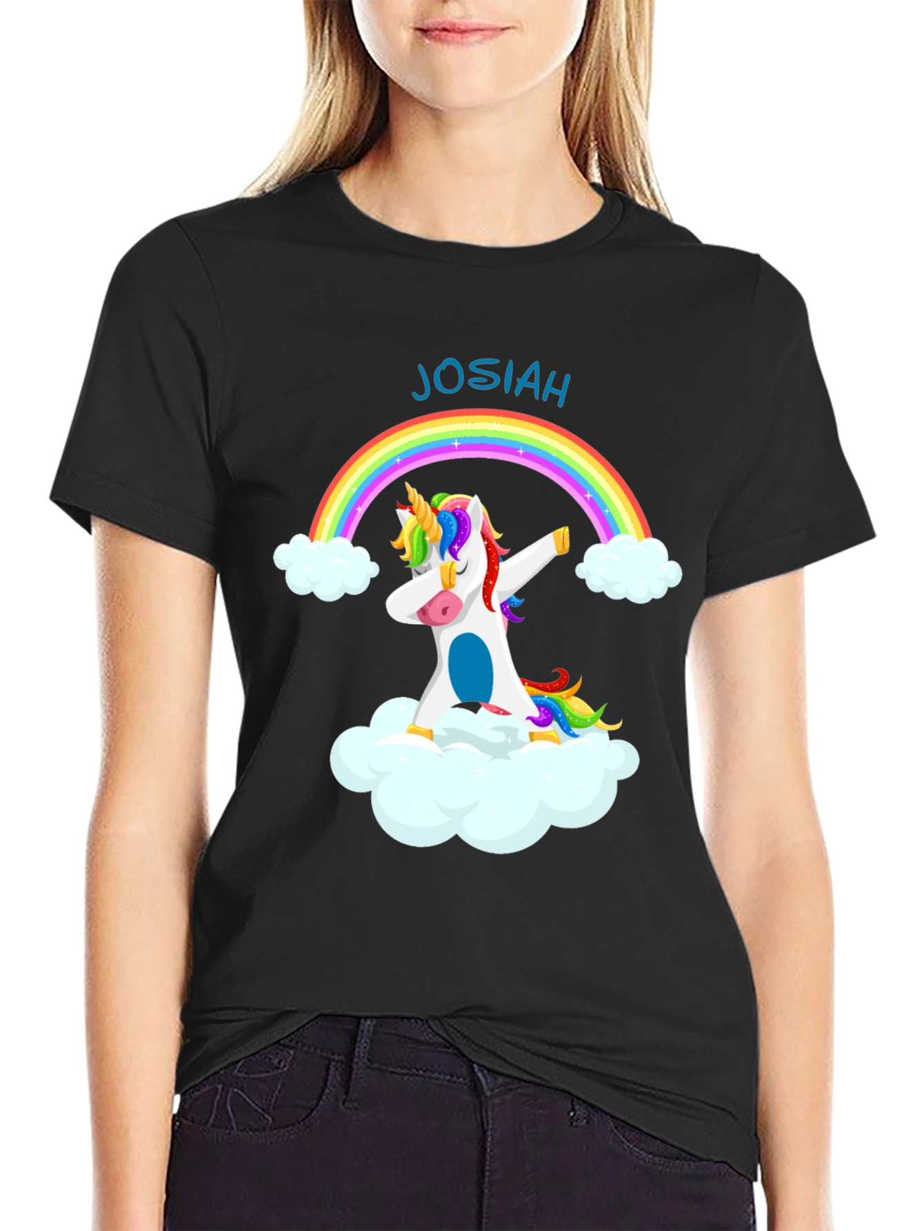 Rainbow Unicorn Dabbing T-Shirt - Personalized