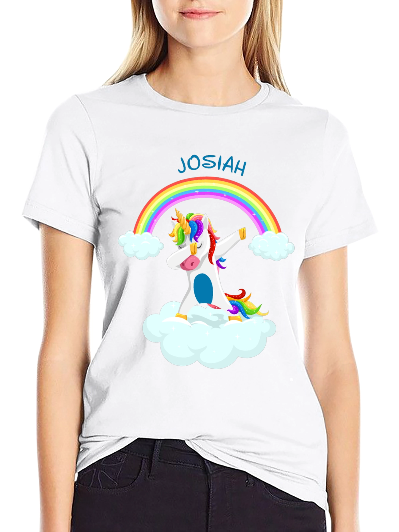 Rainbow Unicorn Dabbing T-Shirt - Personalized