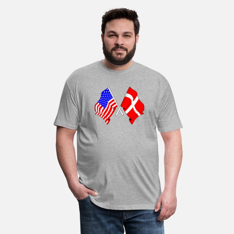 USA flag USA and Denmark flag