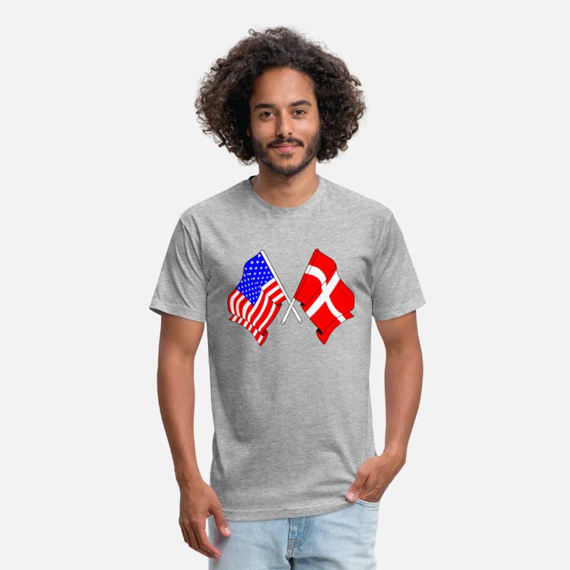 USA flag USA and Denmark flag