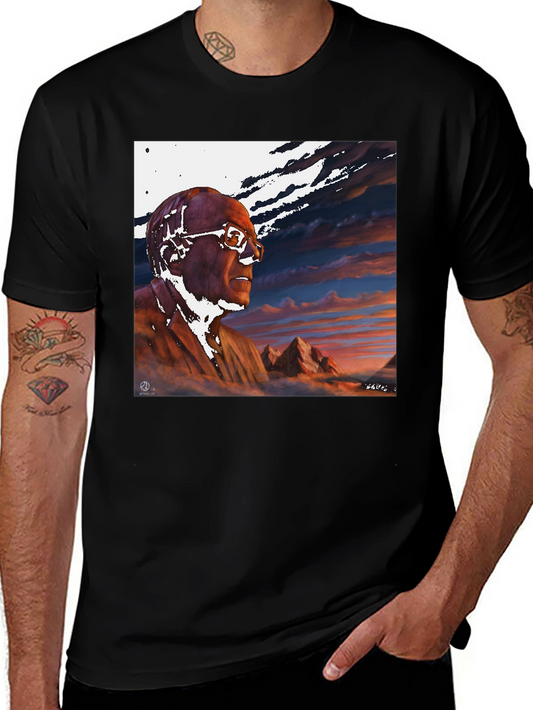 Artistic Portrait Black T-Shirt