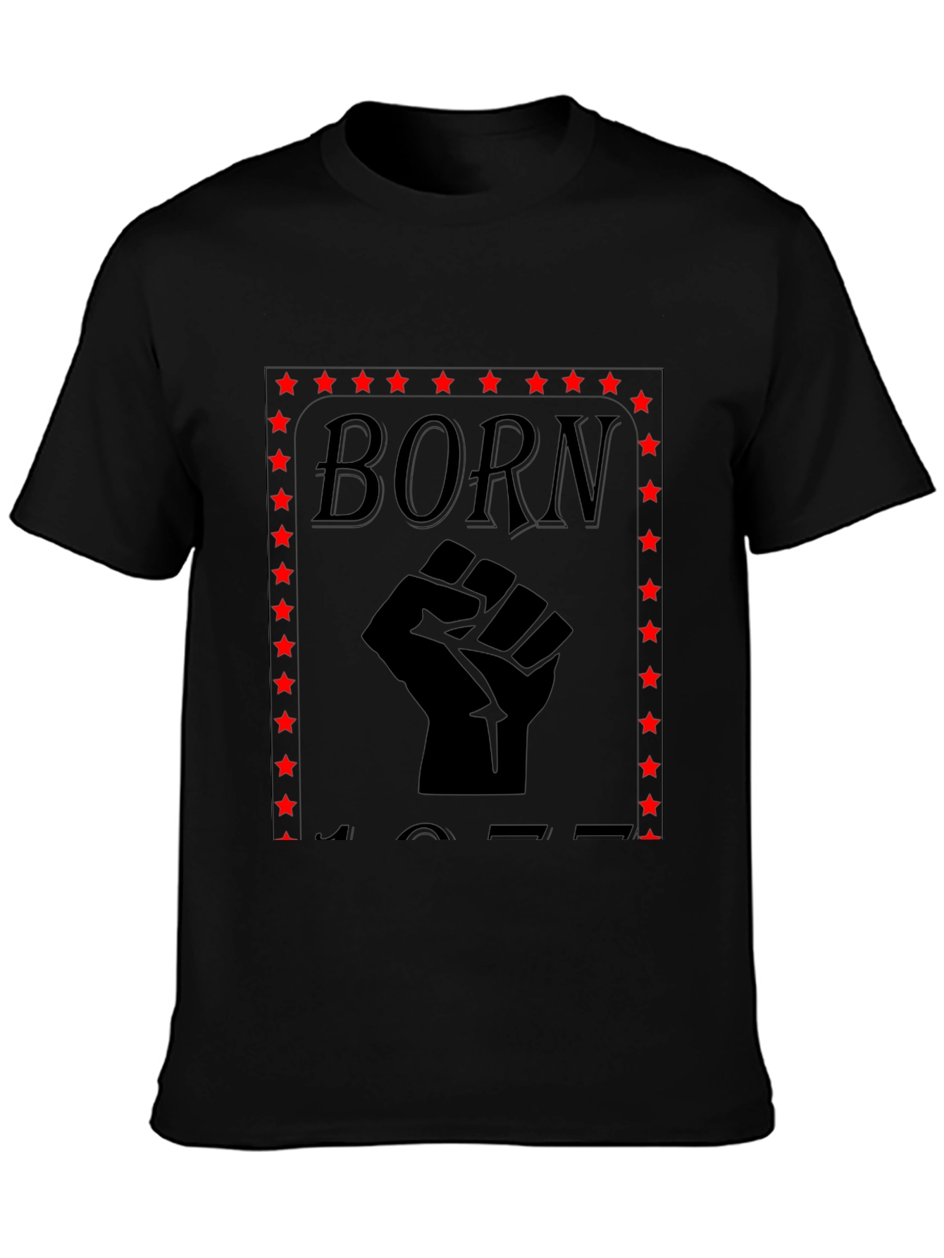 Born 1977 Fist Graphic Tee - Black
