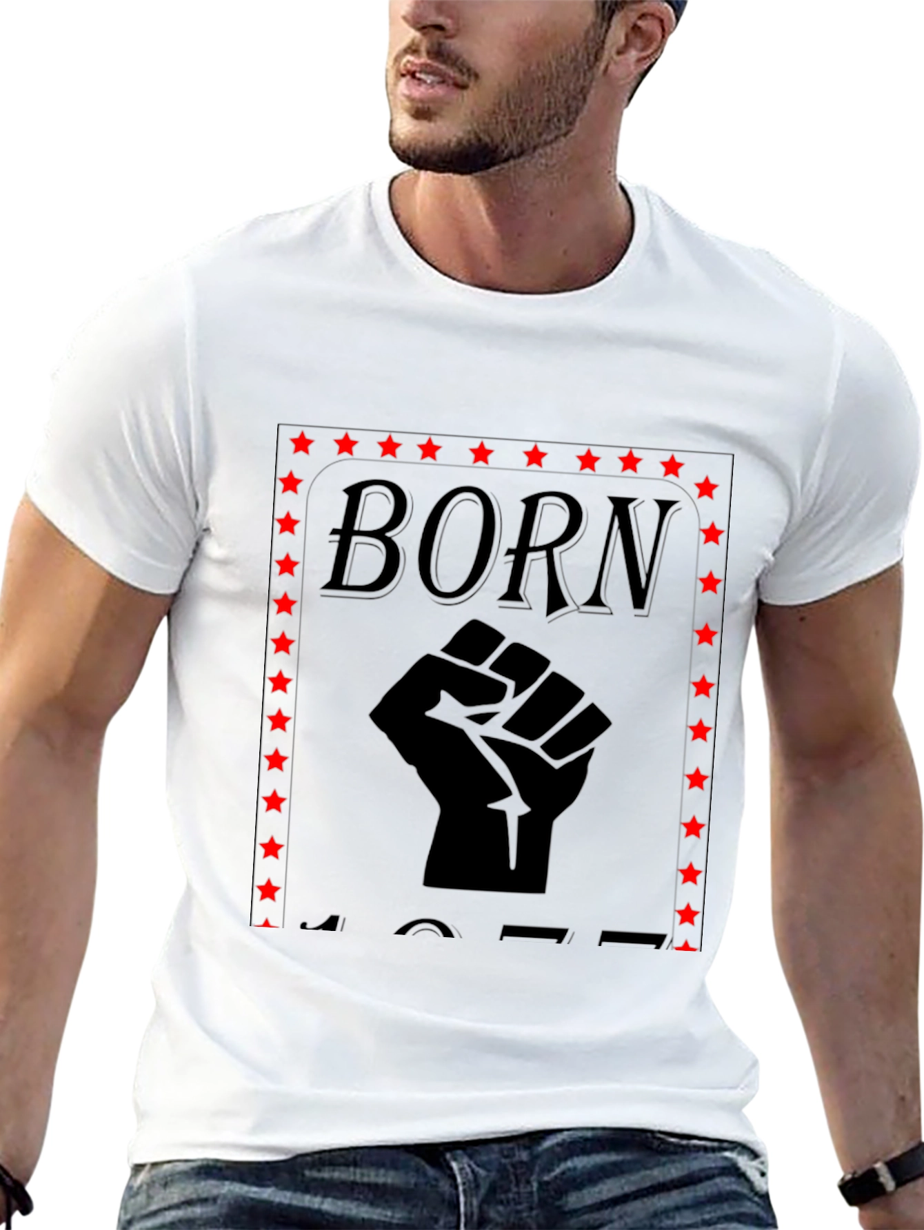 Born 1977 Fist Graphic Tee - Black