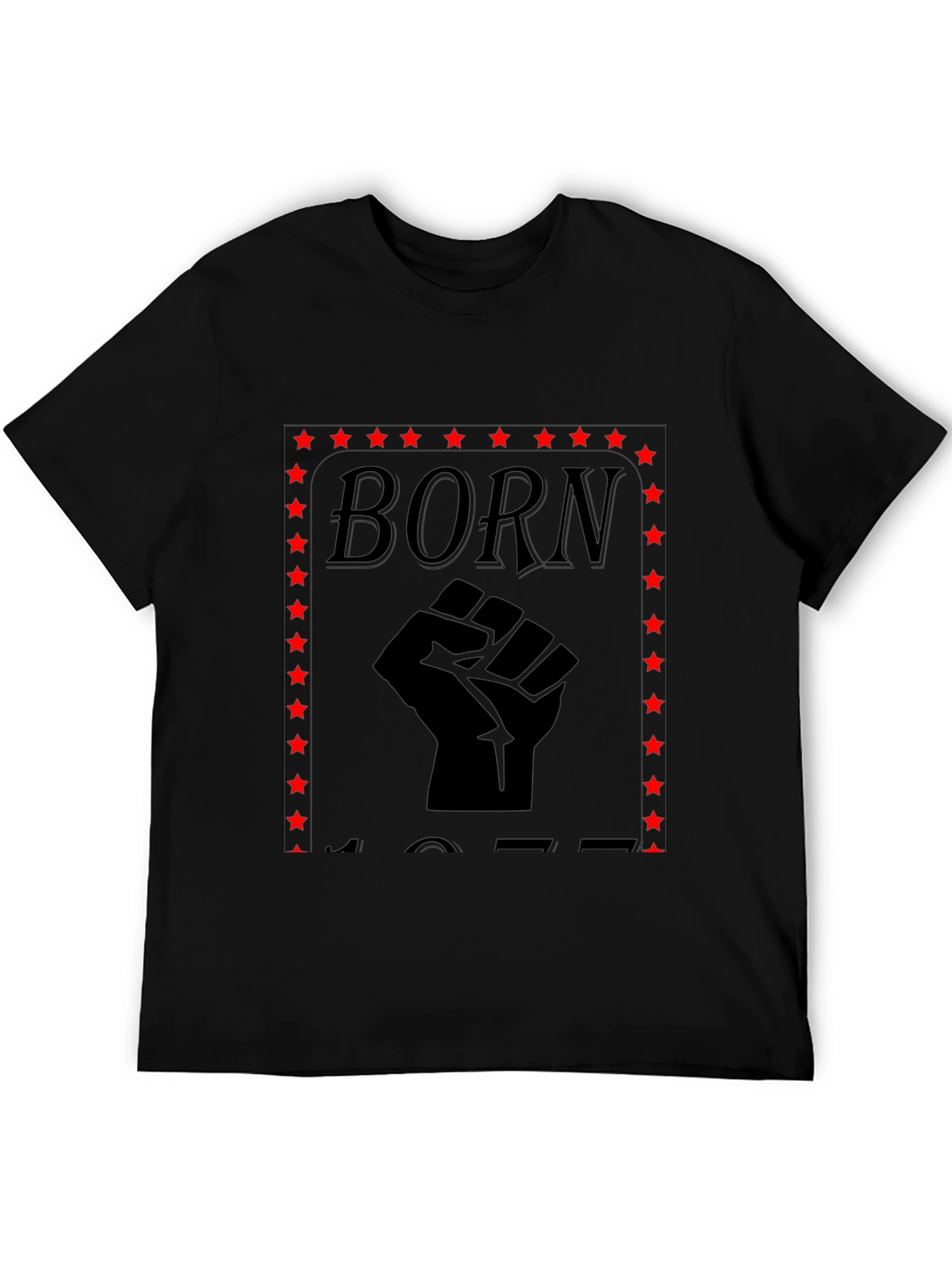 Born 1977 Fist Graphic Tee - Black