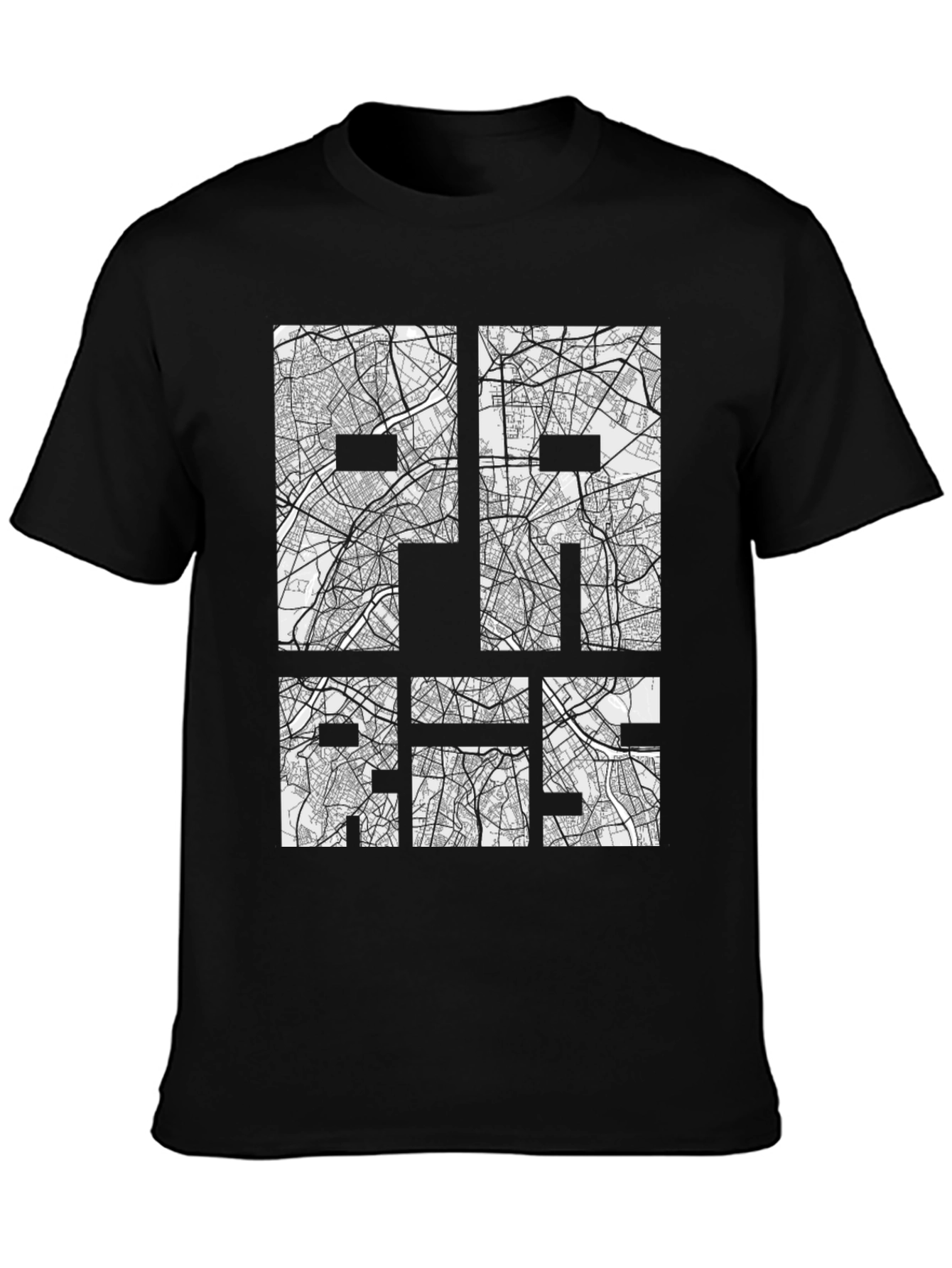 Paris Map T-Shirt - Artistic Cityscape Tee