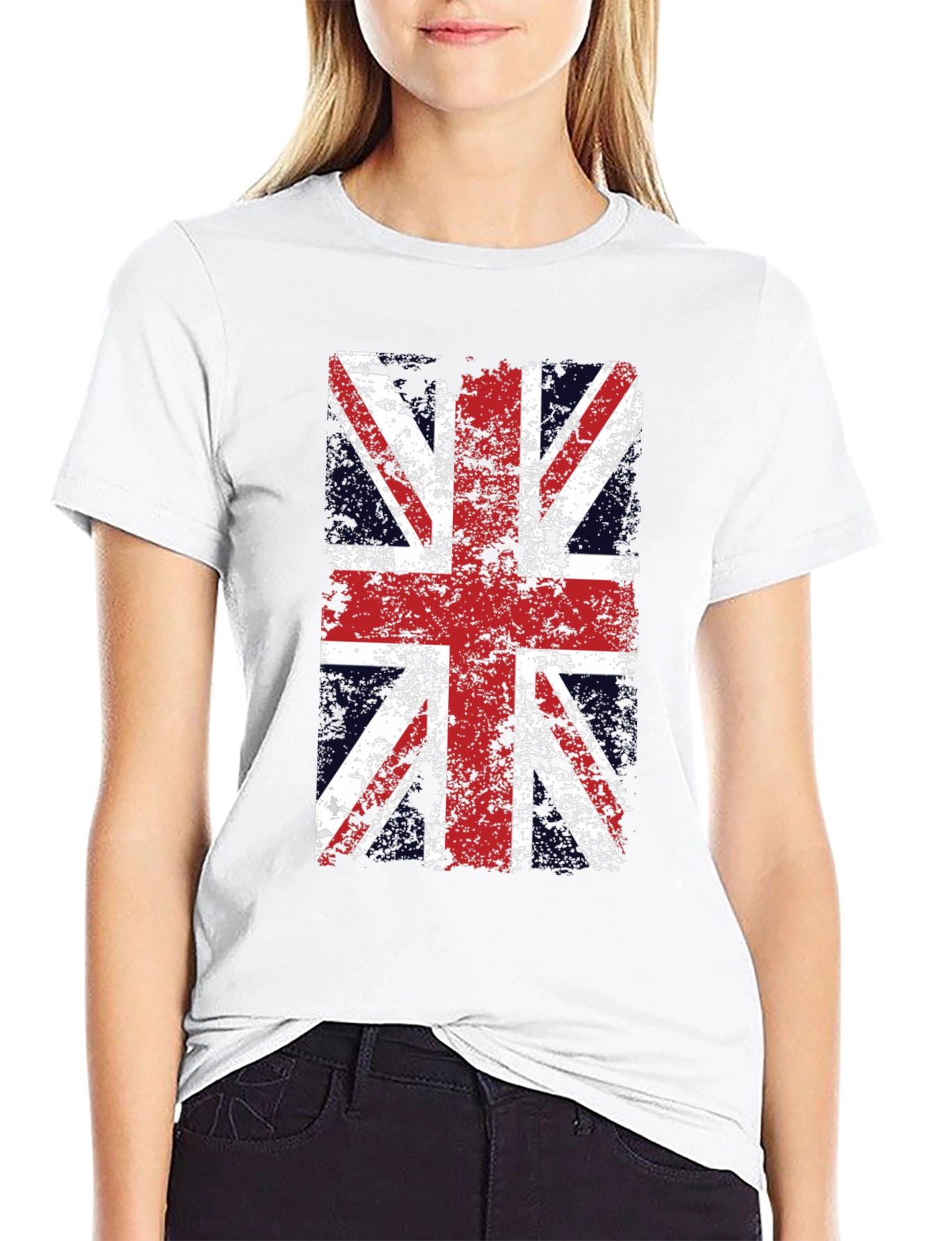Union Jack Distressed Graphic T-Shirt