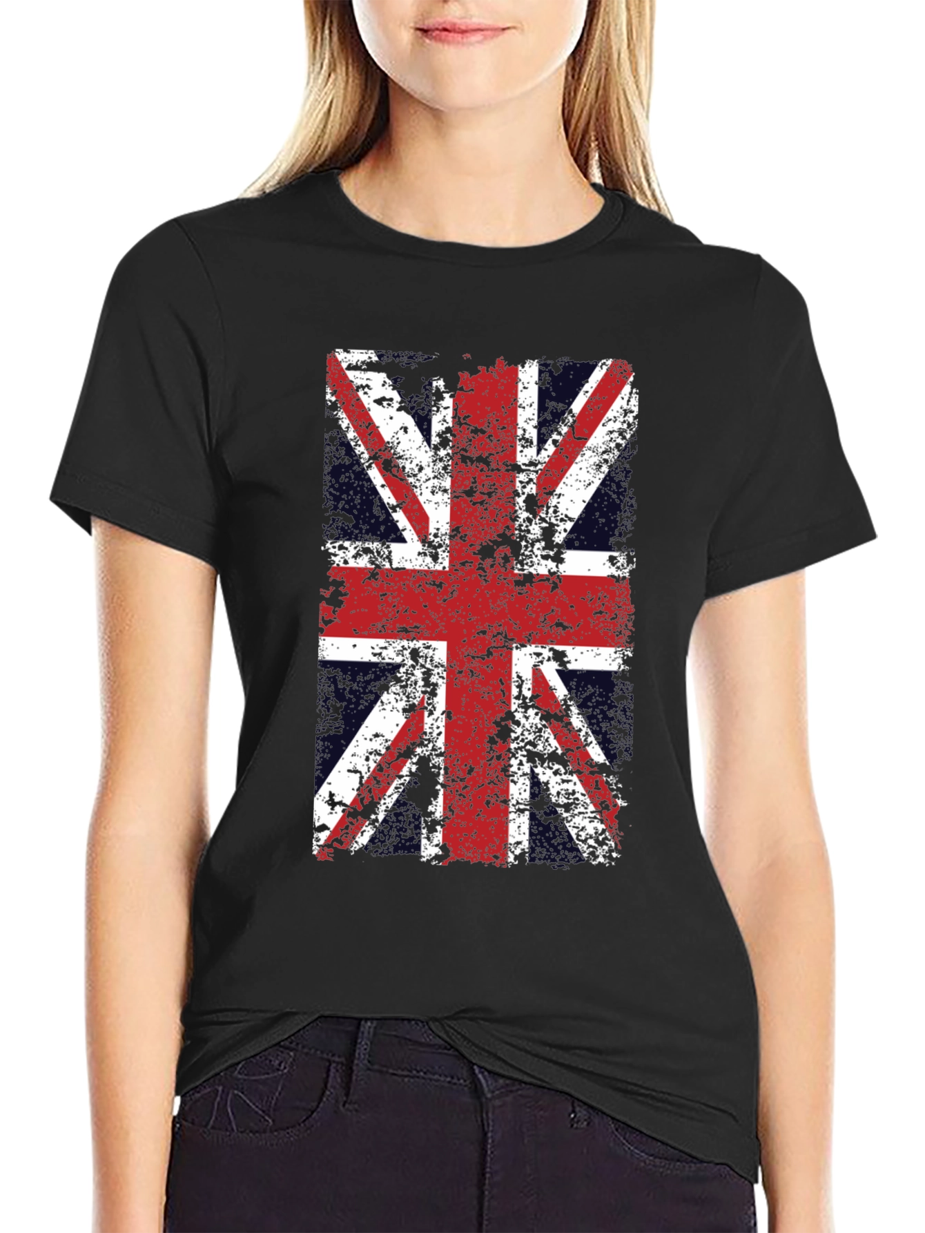 Union Jack Distressed Graphic T-Shirt
