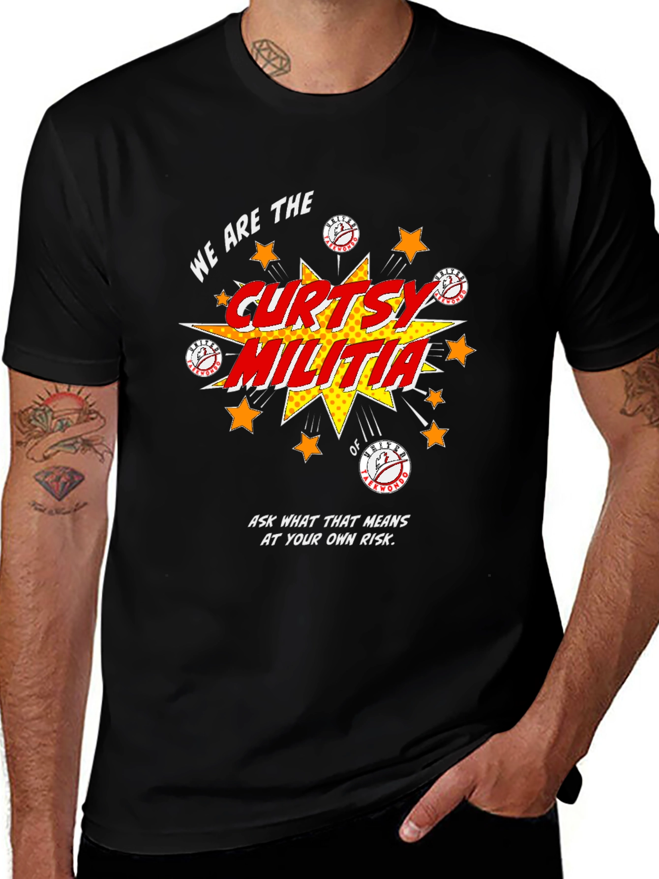 Curtsy Militia Graphic Tee - Soft Cotton Shirt