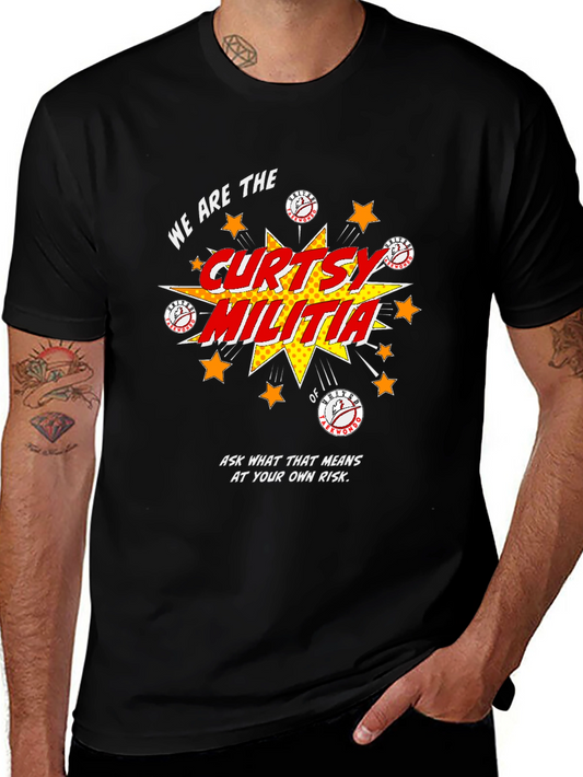 Curtsy Militia Graphic Tee - Soft Cotton Shirt