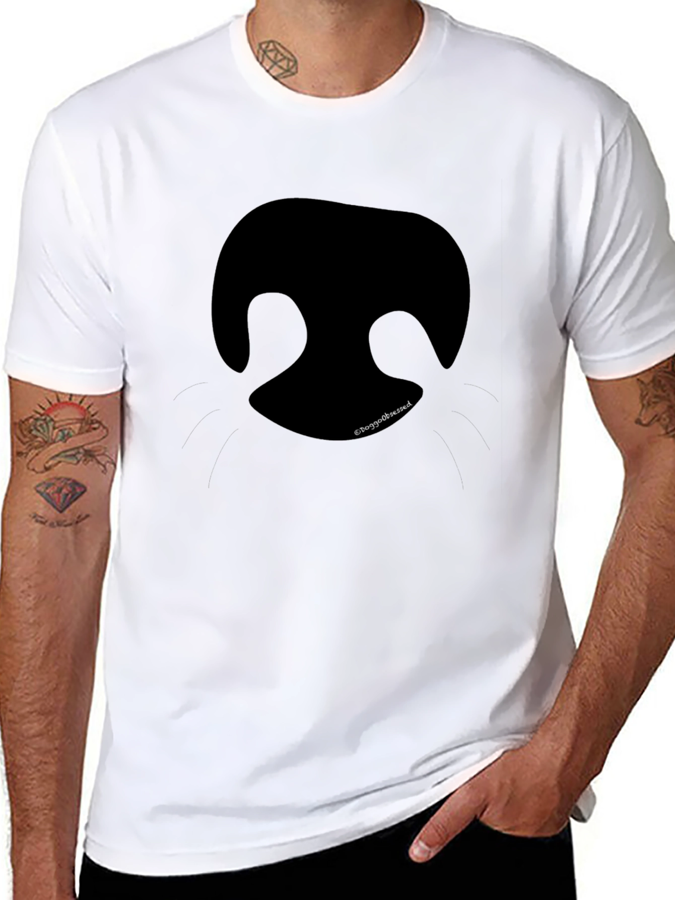Dog Nose Graphic T-Shirt - Unisex Casual Tee