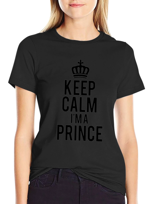 Keep Calm Im A Prince Black T-Shirt