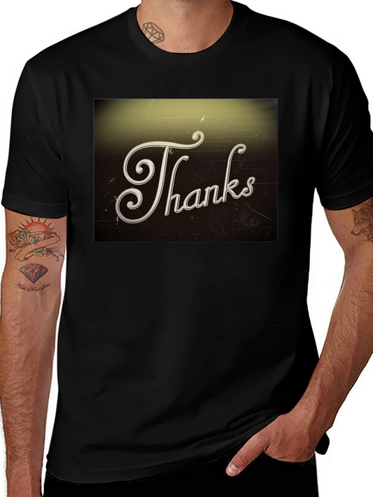 Vintage Style Thanks Graphic T-Shirt