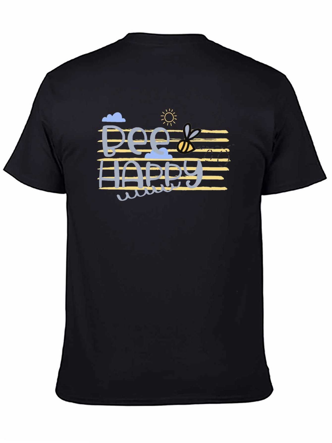 Bee Happy Graphic T-Shirt - Black