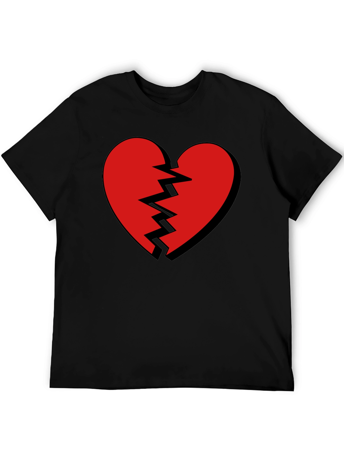 Broken Heart Graphic Tee - Mens Casual T-Shirt