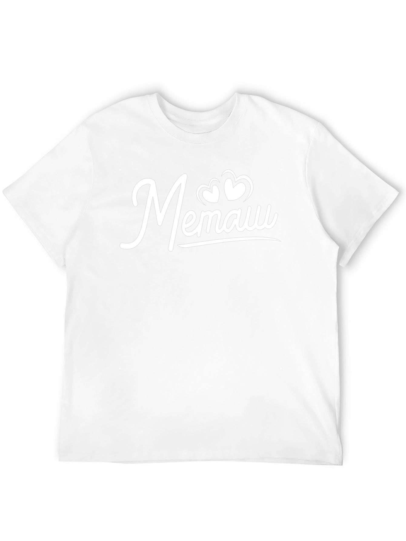 Memaw Heart Script Black T-Shirt