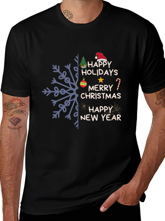 Festive Holiday Greetings Graphic Tee