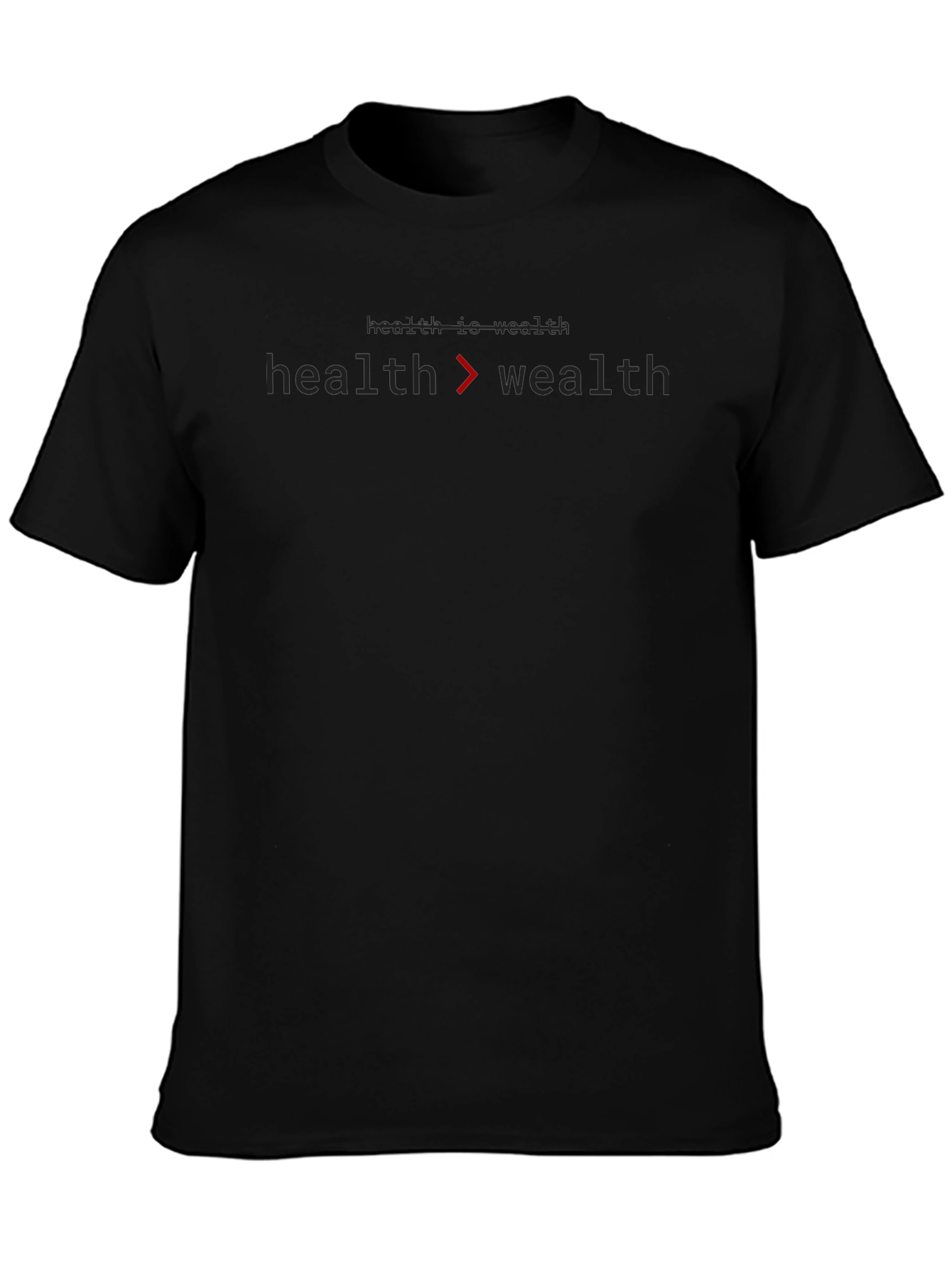 Health Over Wealth Graphic Tee - Menswear