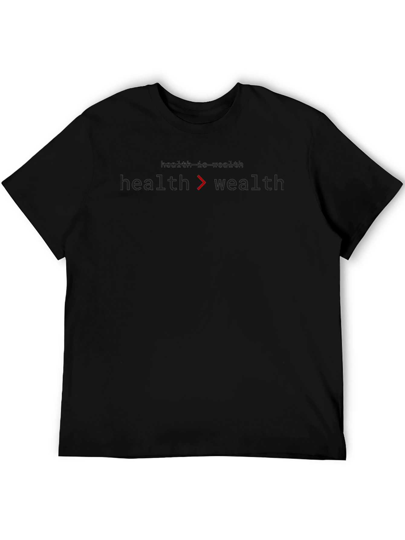 Health Over Wealth Graphic Tee - Menswear
