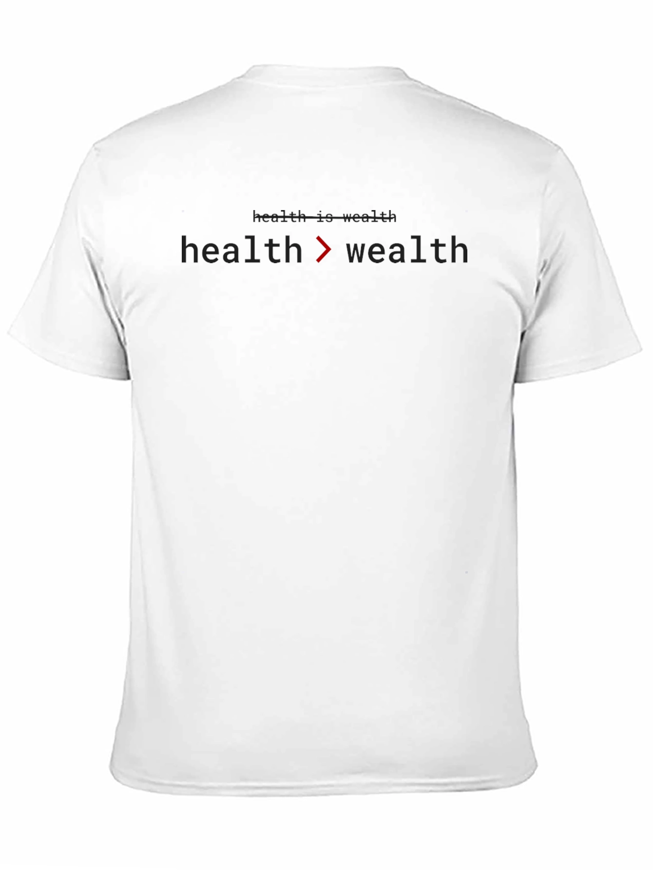 Health Over Wealth Graphic Tee - Menswear