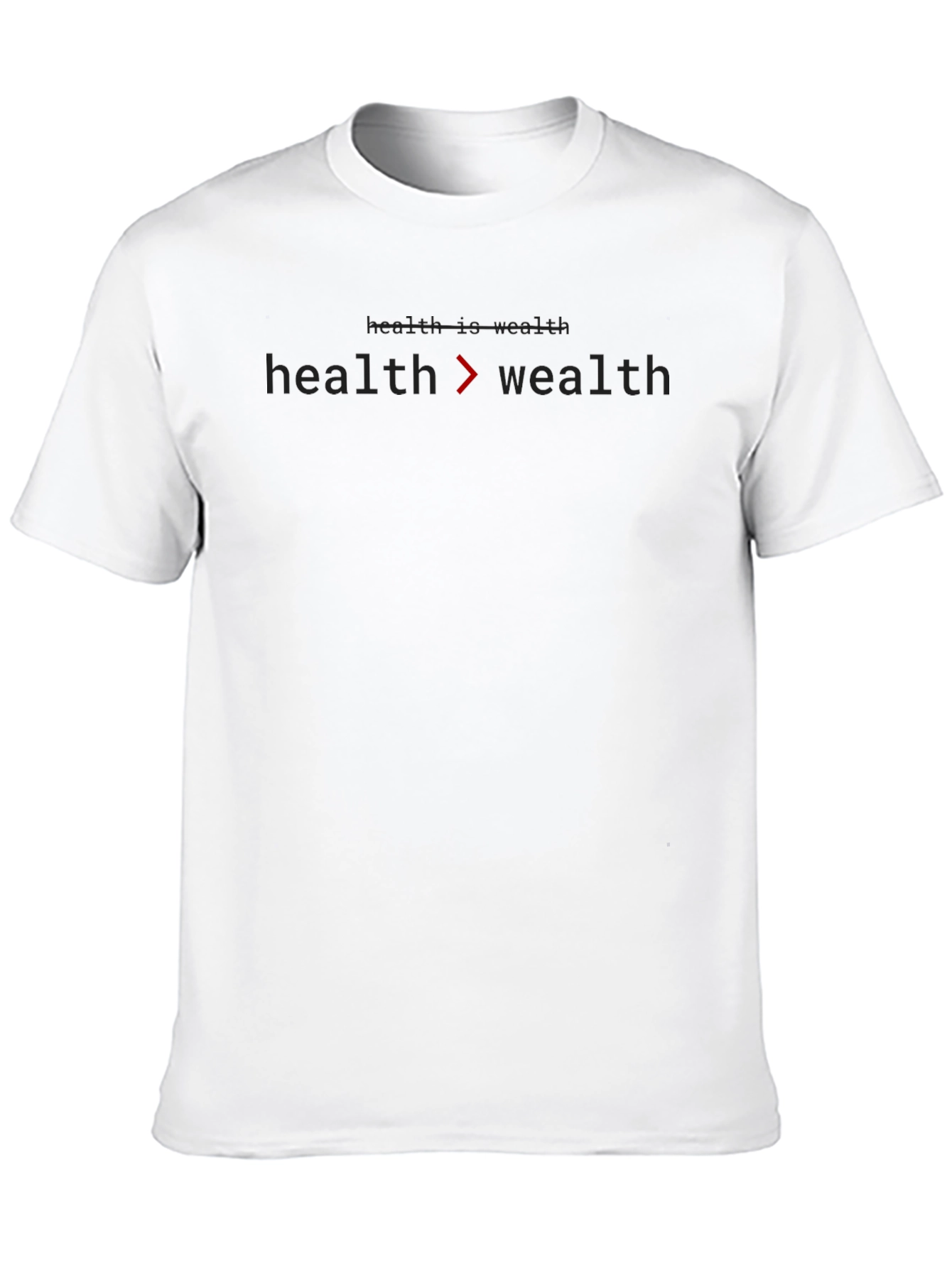 Health Over Wealth Graphic Tee - Menswear