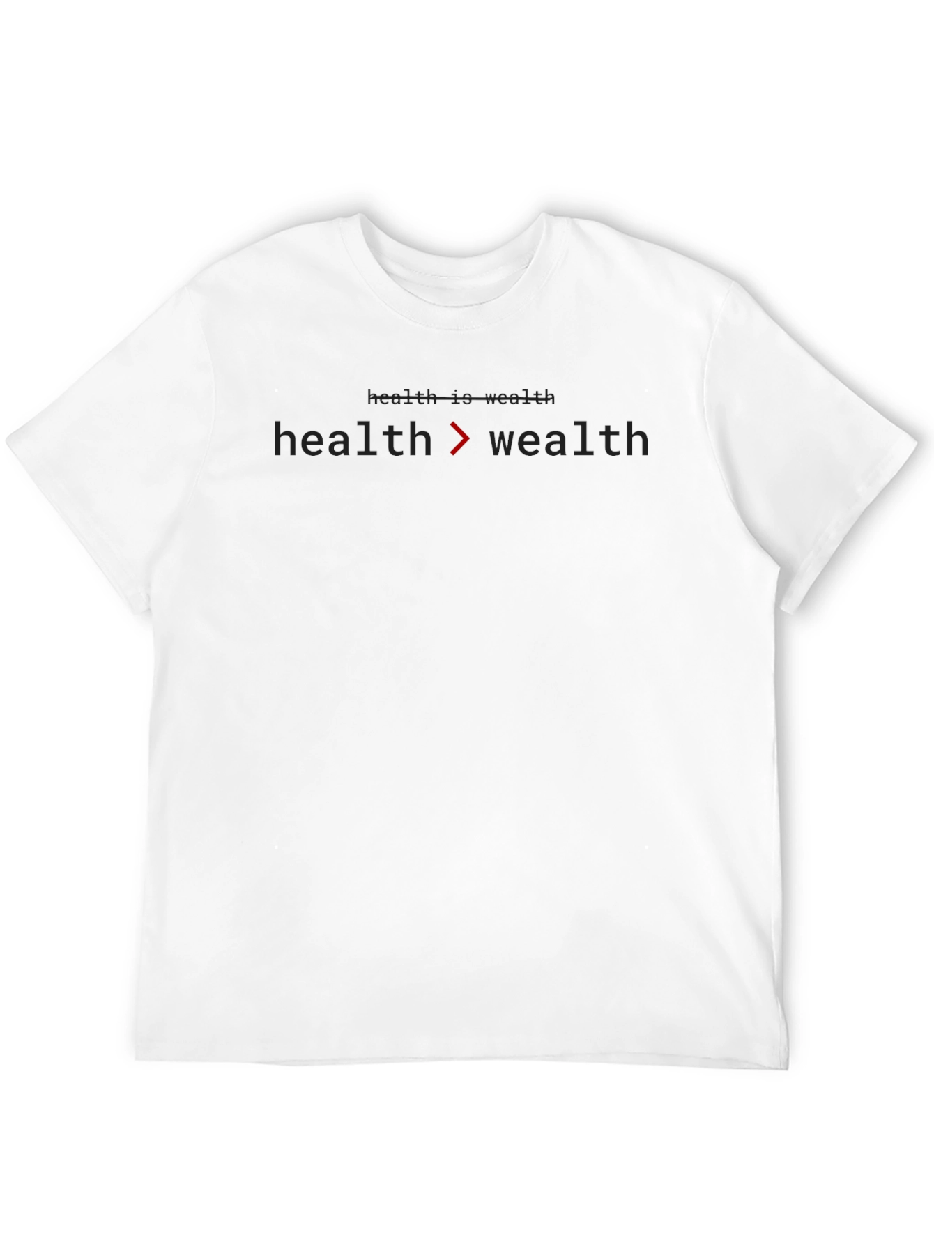 Health Over Wealth Graphic Tee - Menswear