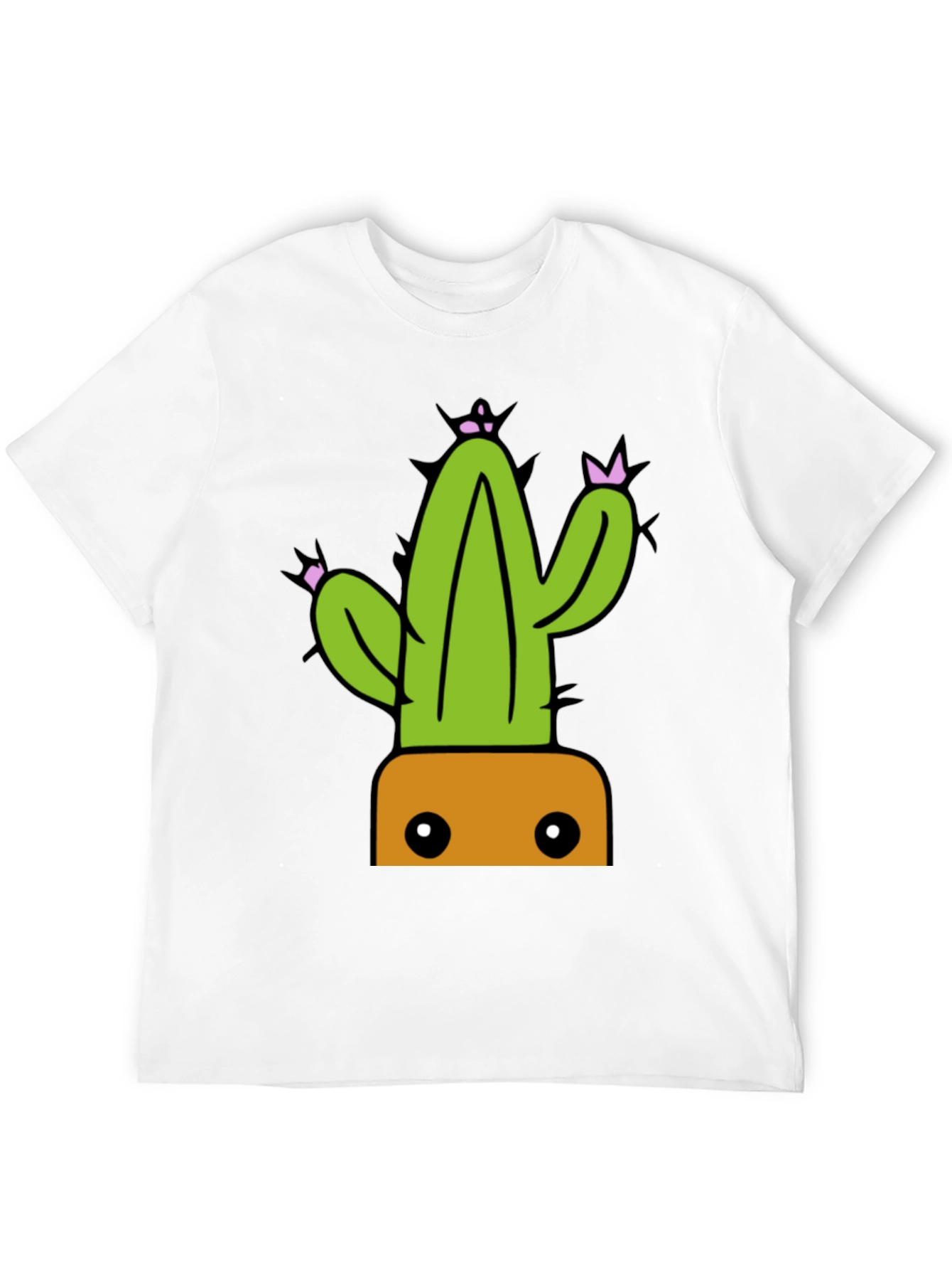 Cactus Graphic Tee - Trendy Potted Plant Shirt