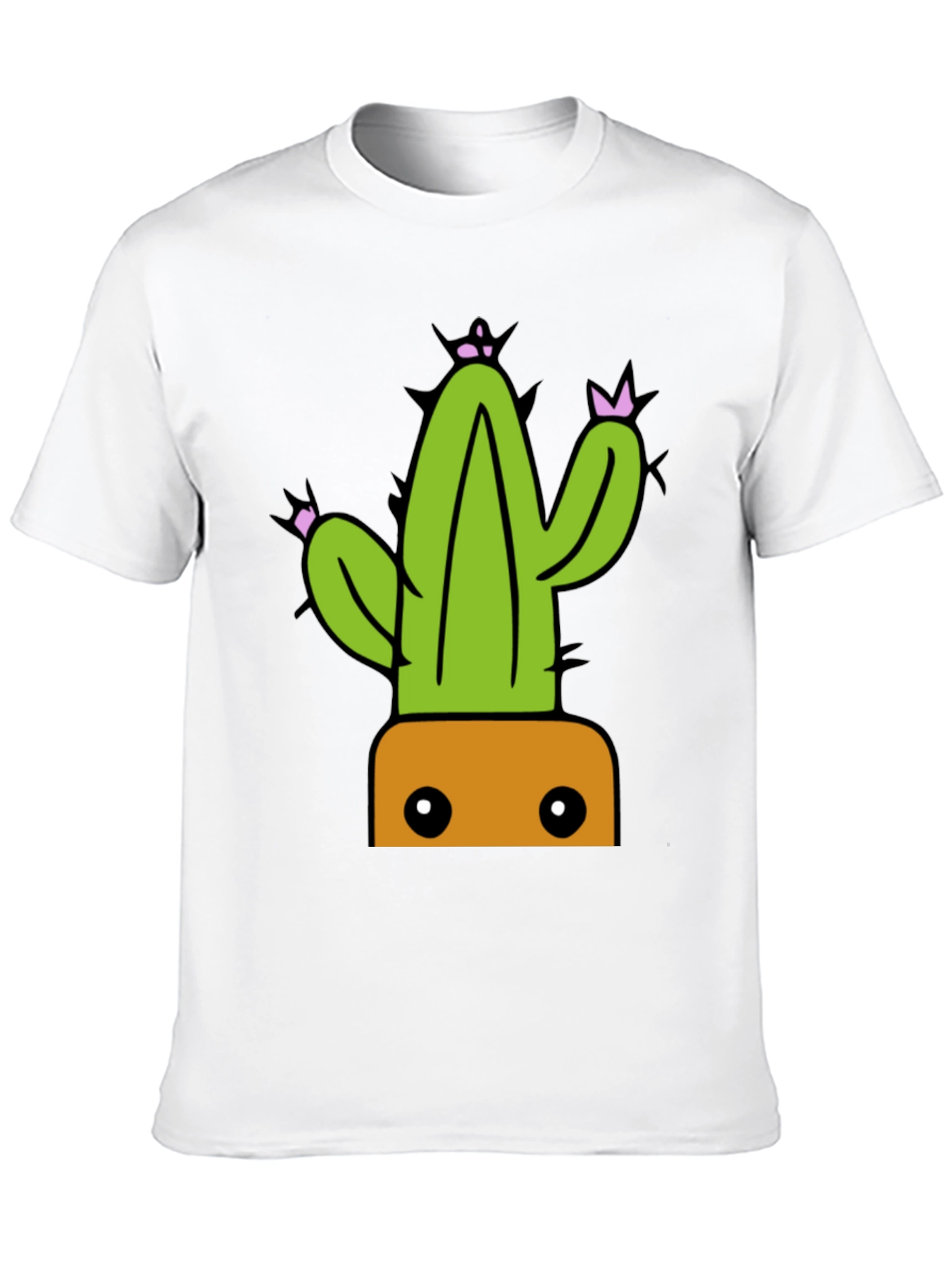 Cactus Graphic Tee - Trendy Potted Plant Shirt