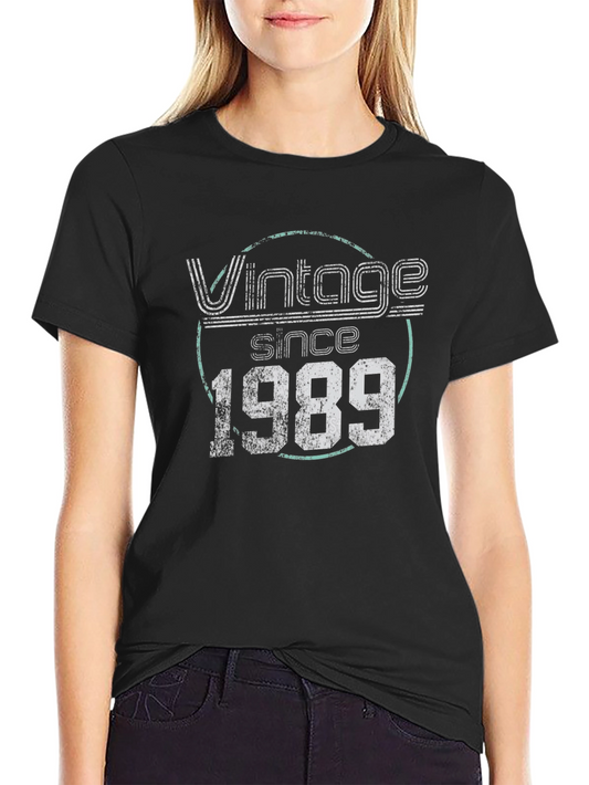 Vintage Since 1989 Graphic Tee - Retro Birthday Shirt