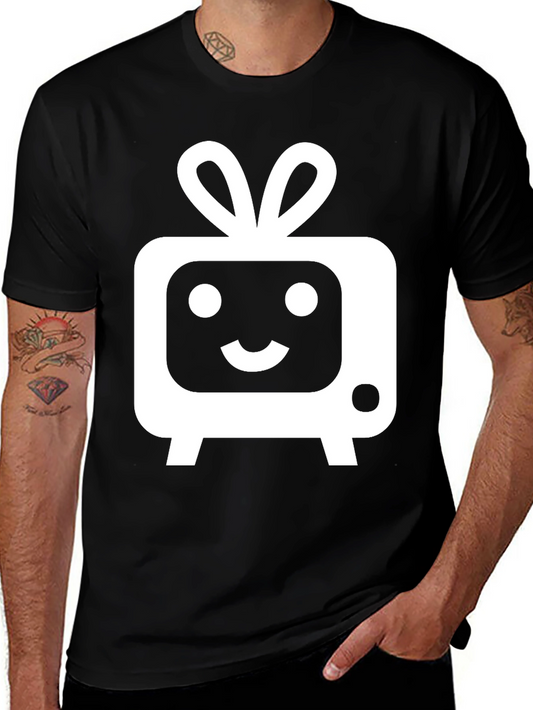 Cute TV Character Graphic Tee - Soft Black Cotton Blend