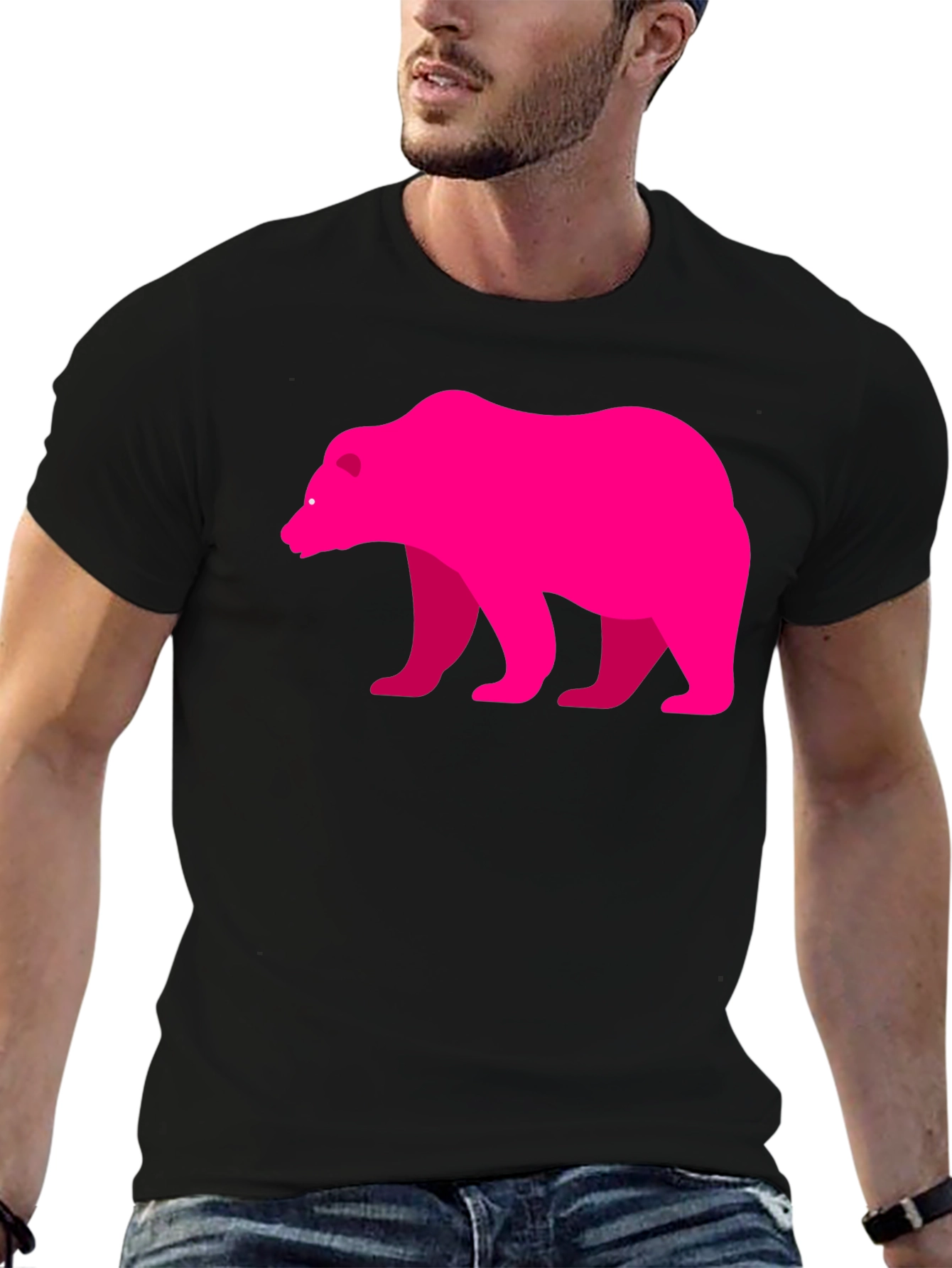 Bear Graphic Tee - Mens Black T-Shirt