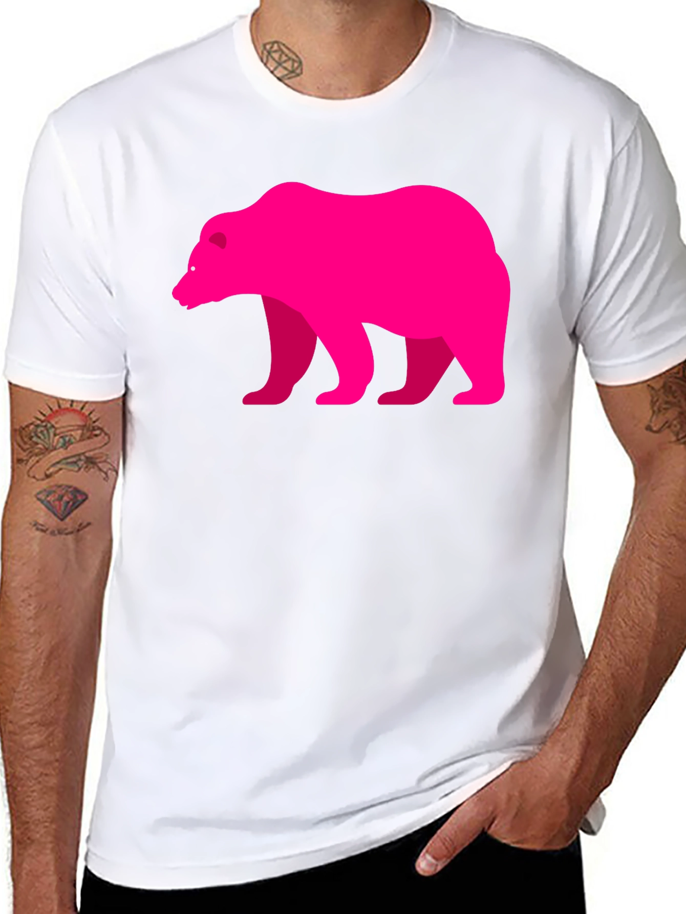 Bear Graphic Tee - Mens Black T-Shirt