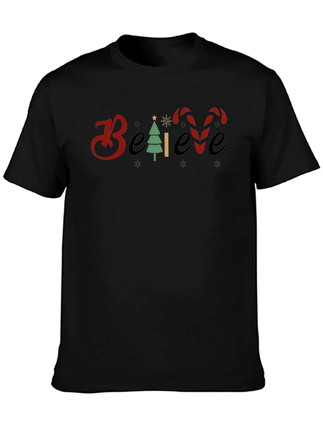 Believe Christmas Graphic Tee - Holiday T-Shirt