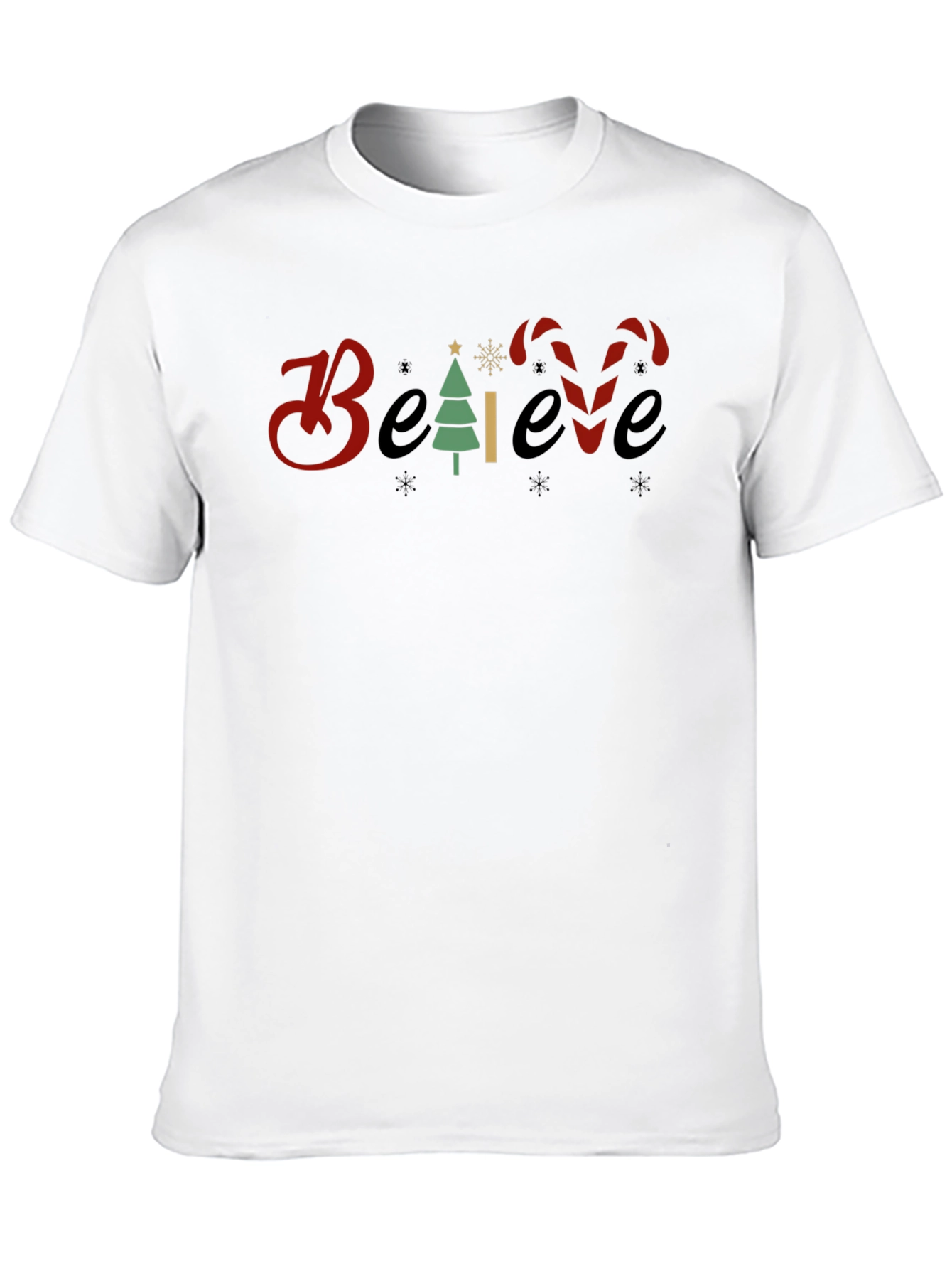 Believe Christmas Graphic Tee - Holiday T-Shirt
