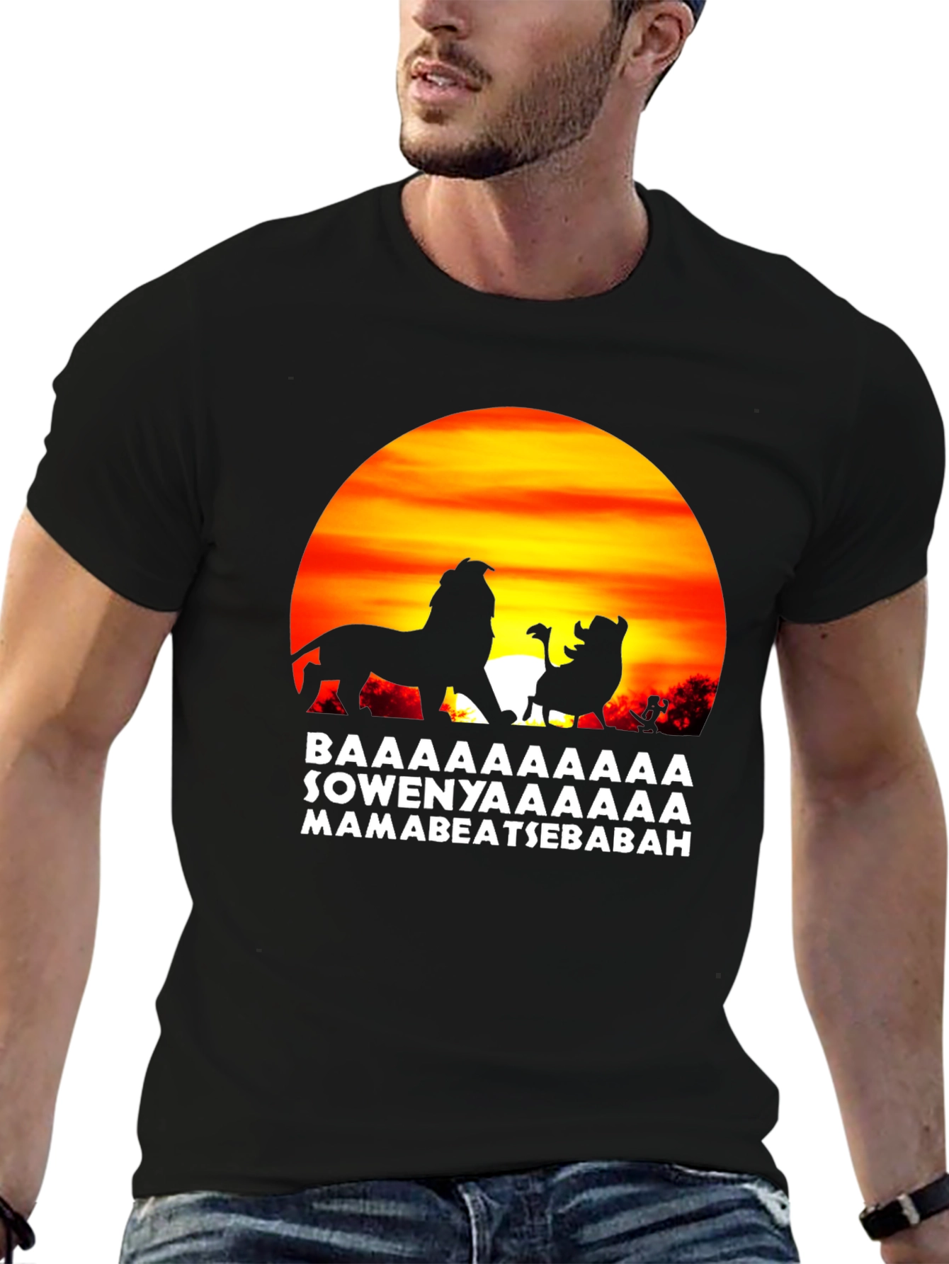 Lion King Hakuna Matata Mens Black T-Shirt
