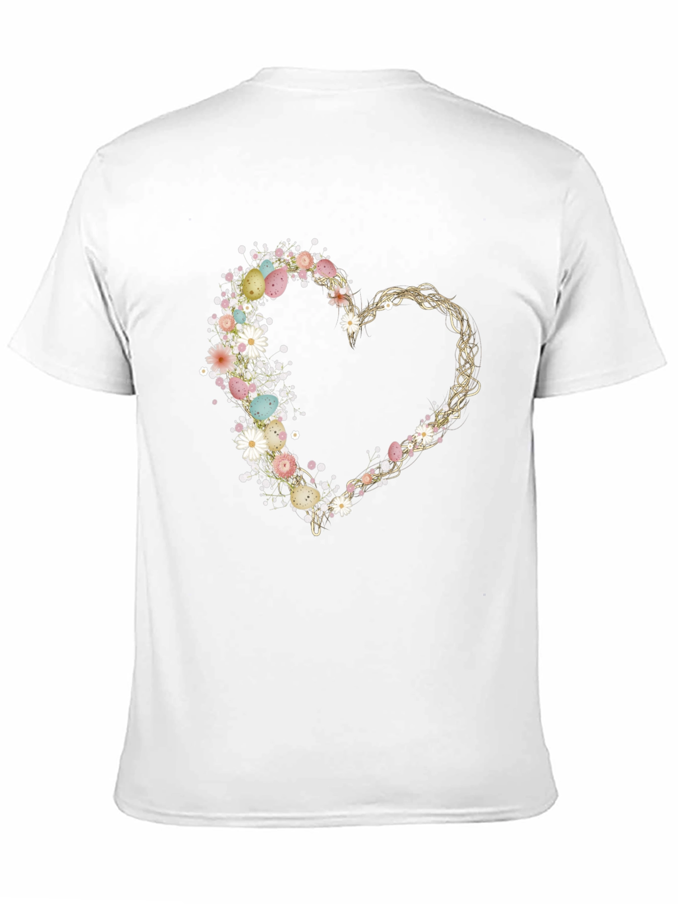 Floral Easter Egg Heart T-Shirt
