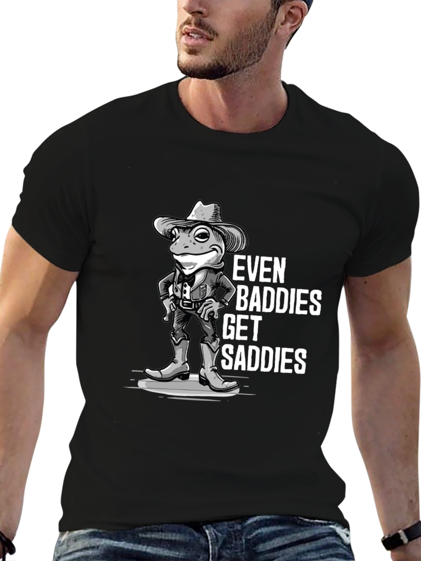 Even Baddies Get Saddies Frog Graphic T-Shirt