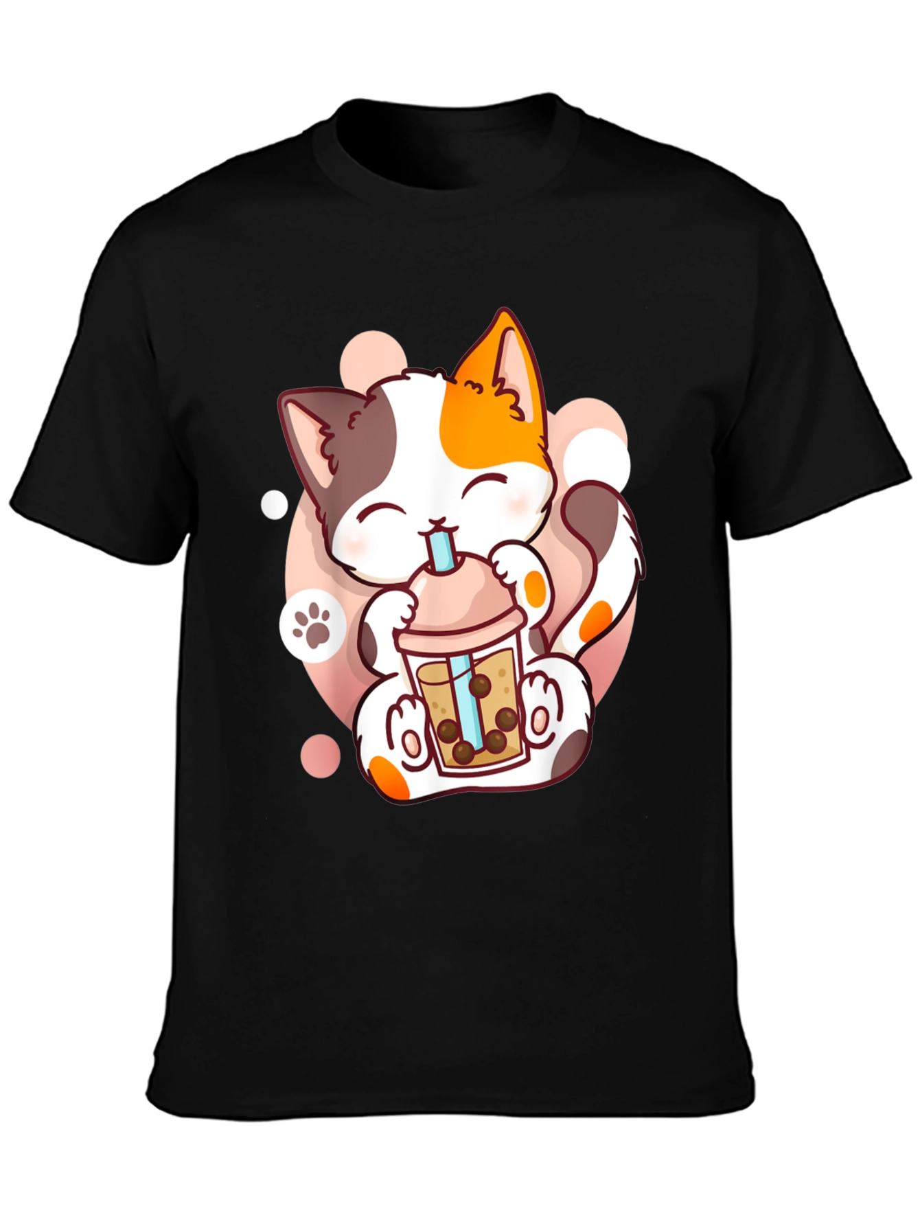 Cute Cat Boba Tea T-Shirt - Kawaii Kitten Design