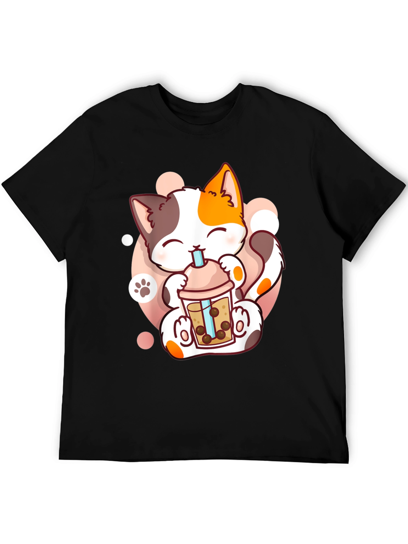 Cute Cat Boba Tea T-Shirt - Kawaii Kitten Design
