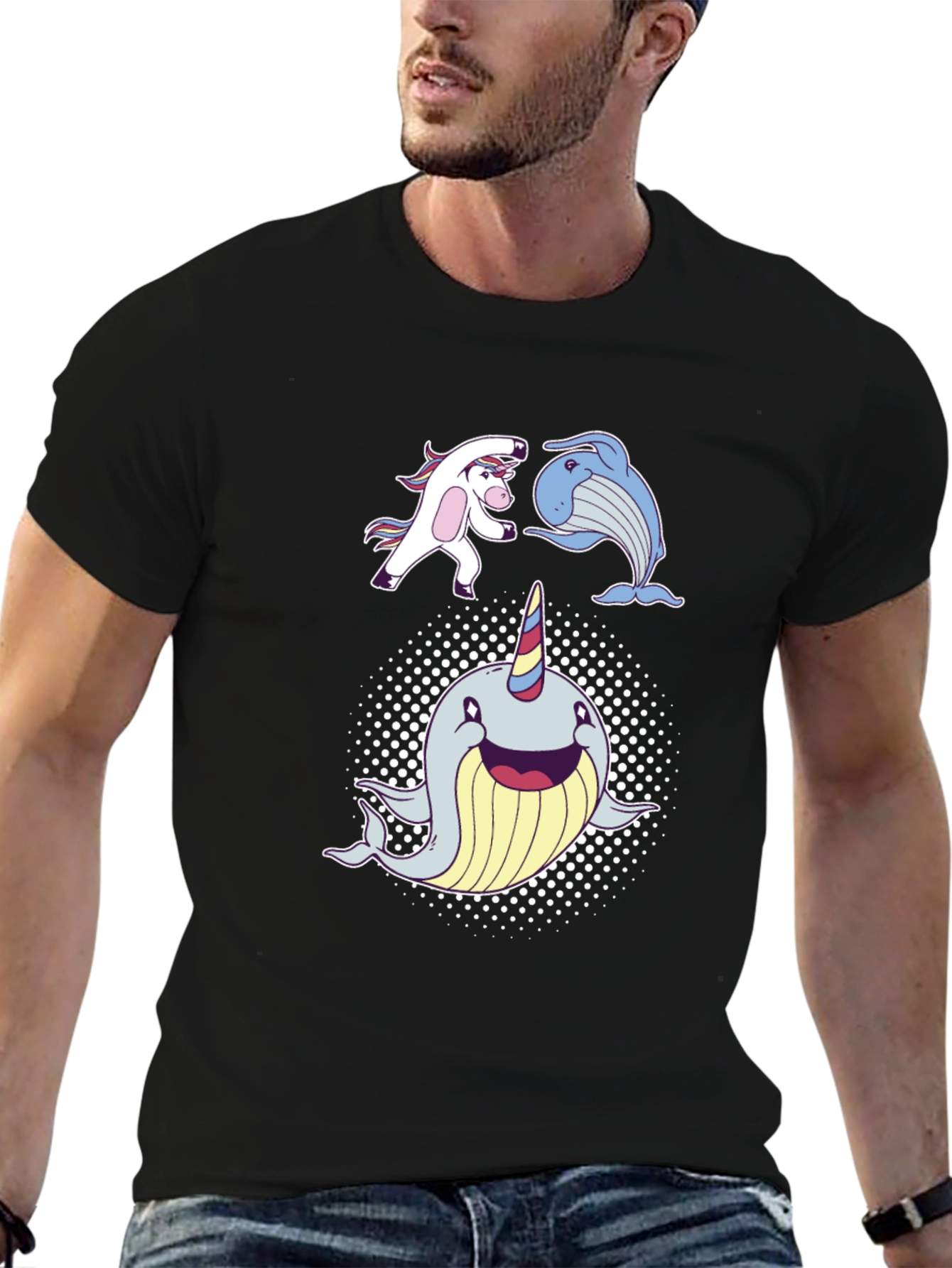 Whimsical Unicorn Whale Narwhal T-Shirt